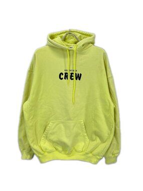 Balenciaga Yellow Crew Pullover Hoodie XS